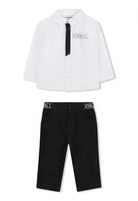 Риза и панталон - Бял/Черен