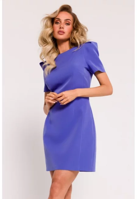 Rochie mini cu maneci decorative - Лилав