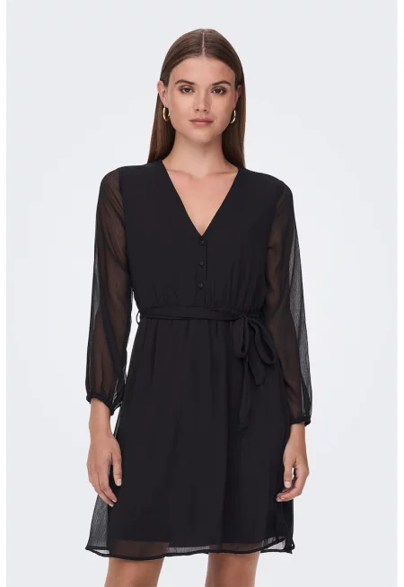 Рокля с шпиц и връзка