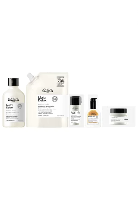 Шампоанът  Serie Expert Metal Detox действа срещу накъсването на косата и поддържа цвета