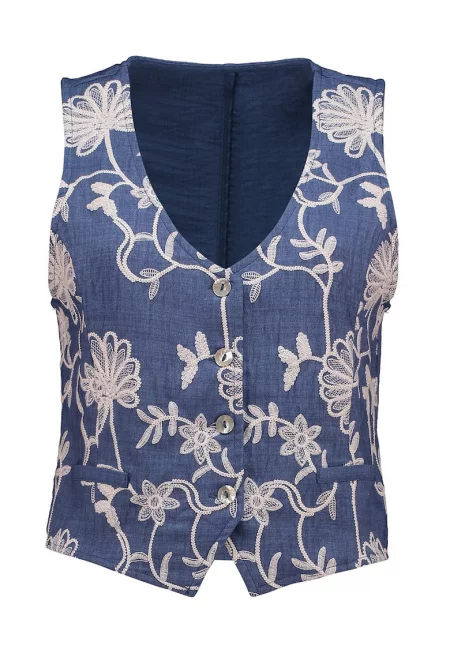 Шпиц елек с бродерии