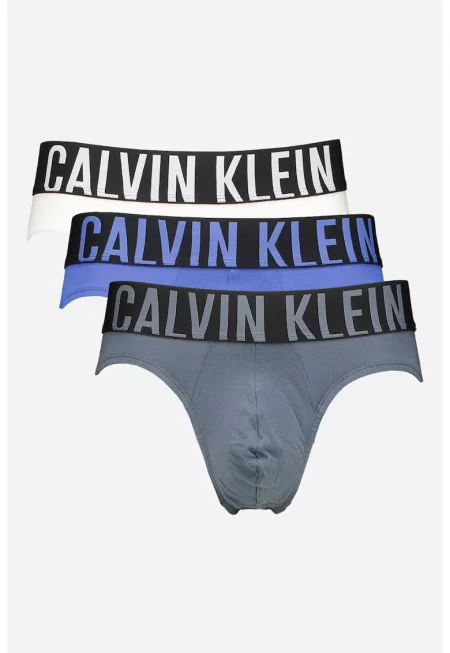 Слипове с лого - 3 чифта - Прашно синьо/Кралско Синьо/Бял