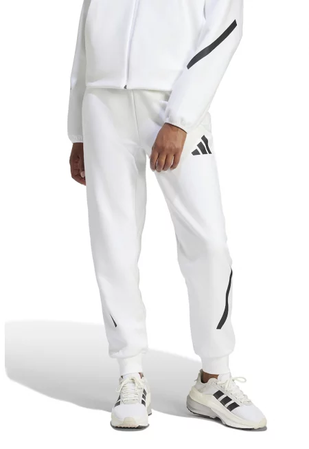 Спортен панталон Z.N.E. с джобове с цип - Бял/Черен