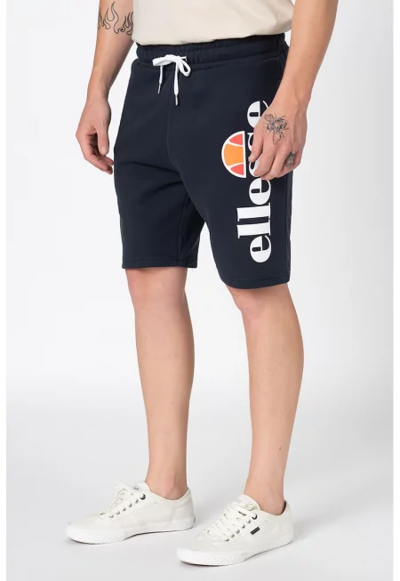 Спортни бермуди Bossini с лого - Бял/Тъмносин