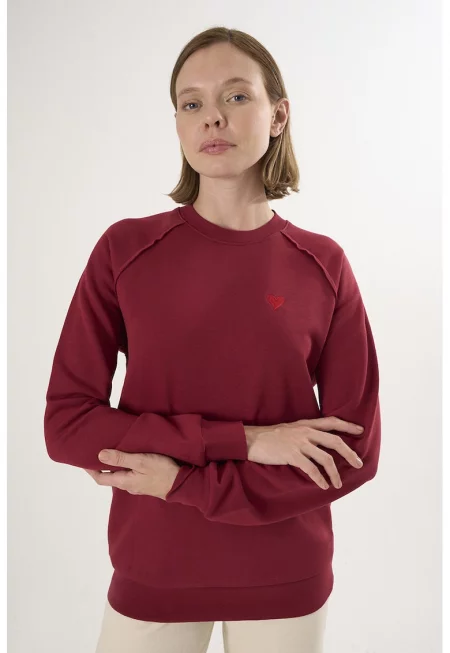 Суитшърт от памук с ръкави реглан