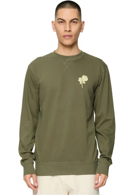 Суитшърт с памук с овално деколте