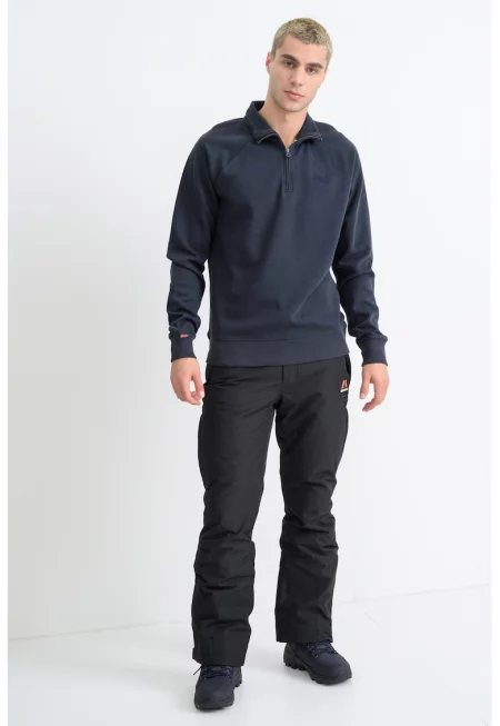 SUPERDRY - Свободен суитшърт с реглан ръкави - Тъмносин