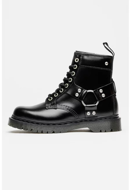 Унисекс боти 1460 Harness от лачена кожа - Черен