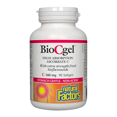 Витамин С BioCgel™ (калциев аскорбат), 500 mg х 90 софтгел капсули