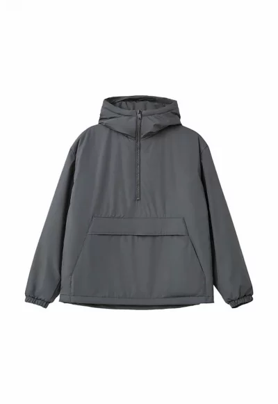 Зимно яке без закопчаване с качулка