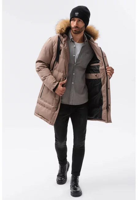 Зимно яке с качулка и отделящ се еко пух