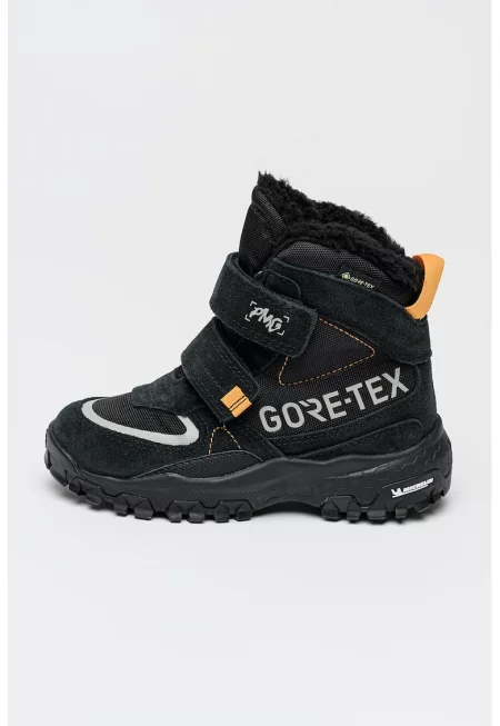 Боти с велур - Черен/Сив