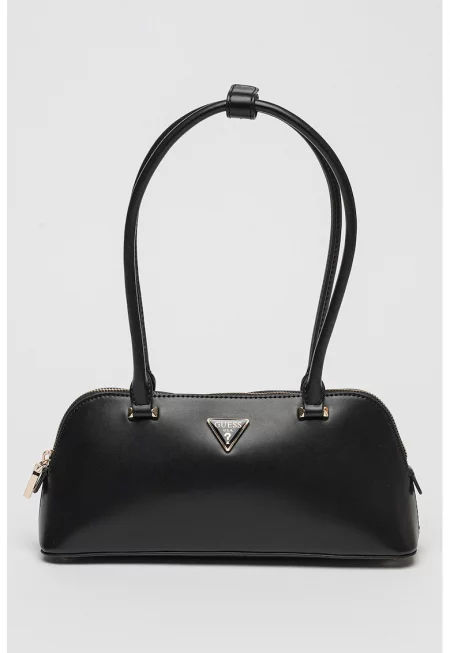 Чанта през рамо Daryna с лого - Черен