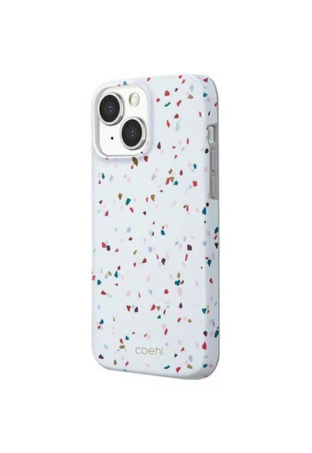 Coehl Terrazzo защитен калъф за iPhone 13 - Natural White