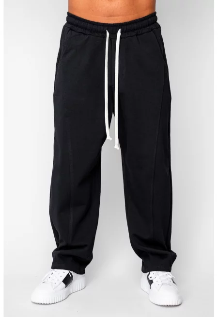 Дълъг панталон Baloon Fit от 100% памук - 400гр/кв.м. Premium Edition Black 2024 - Черен