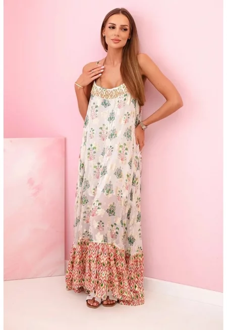 Дълга вискозна рокля -