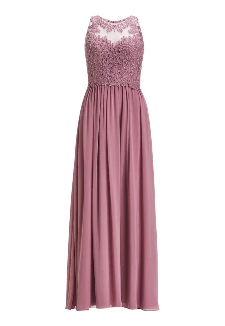 Дамска рокля  5AI084HK - Полиестер - Розов