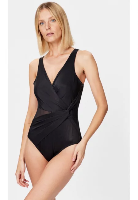 Дамски бански костюм -  302581023 - Полиамид/Еластан - 40 - Черен