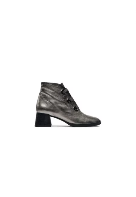 Дамски ботуши  Естествена кожа - Сребърен - Сребрист