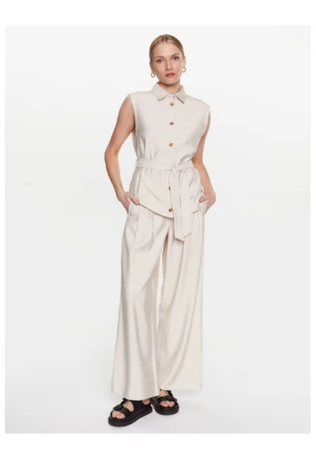 Дамски панталон -  302956388 - Вискоза - Бежов