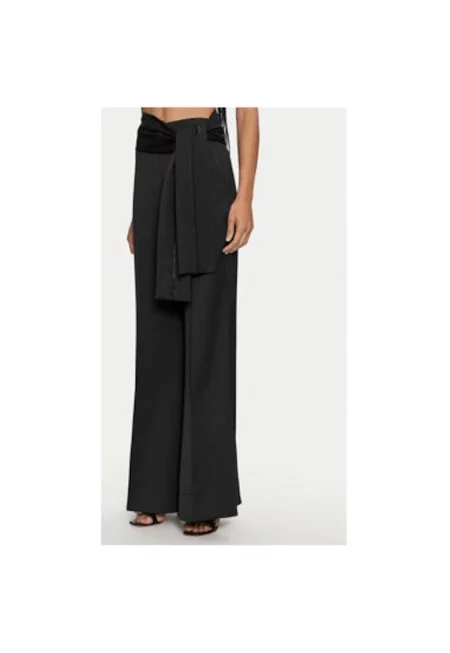 Дамски панталон -  304687051 - Рециклиран полиестер/Полиестер - Черен - Черен