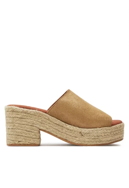 Дамски сандали  303682569 - Естествена кожа - Златни