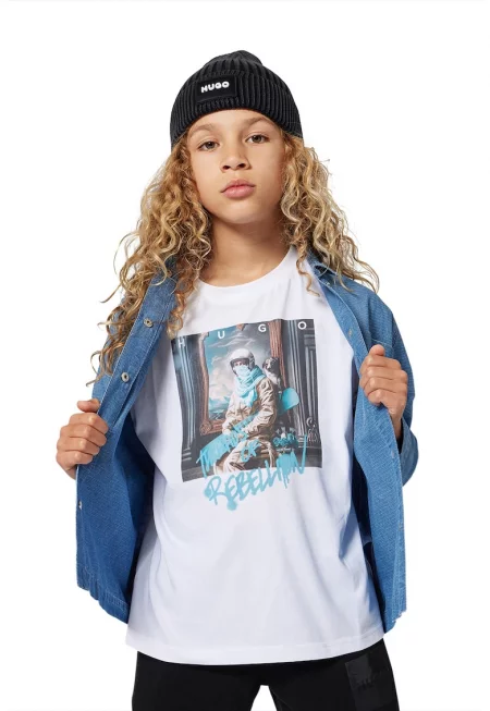 Дънкова риза с джоб - Светлосин