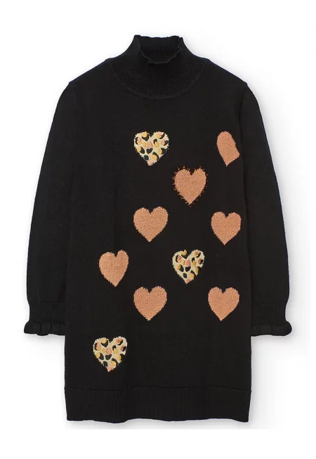 Десенирана рокля-пуловер