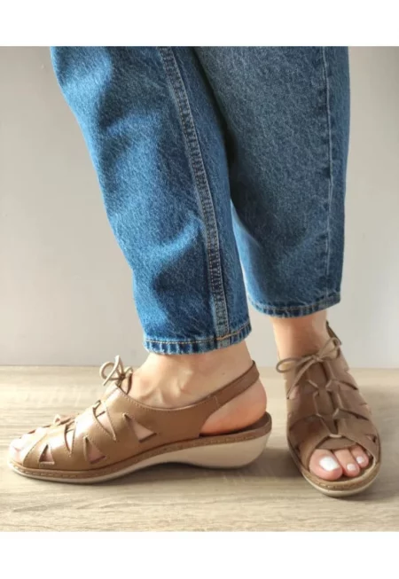 Ежедневни дамски сандали  0904Pt Paris 30-N Тъмнокафяви - Кафяви