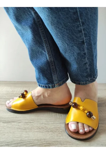 Ежедневно дамско сабо  70448 08-N Жълти - Жълт