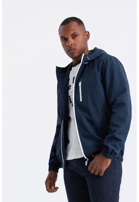 Фитнес яке с поларена вата - Тъмносин