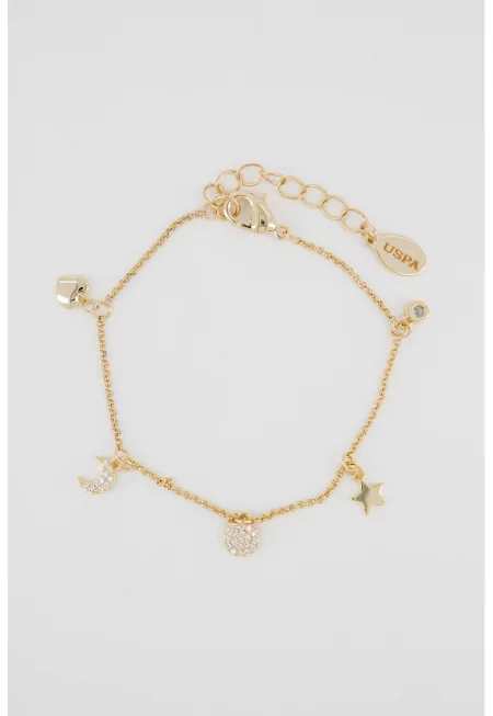 Гривна с циркони - Златист / Сребрист