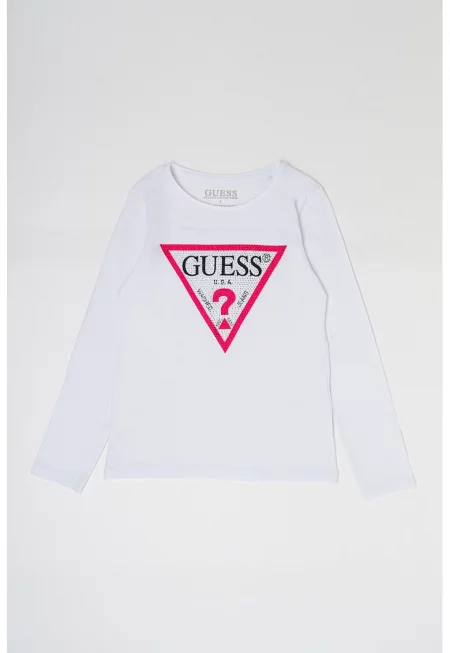 GUESS - Блуза с декоративни камъни и лого