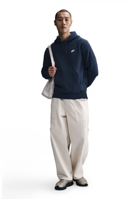 Худи Club с джоб кенгуру - Тъмносин