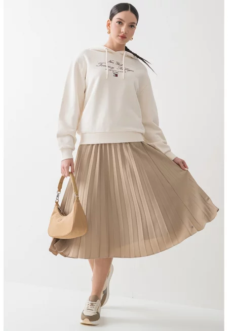 Худи с лого - Бордо/Слонова кост