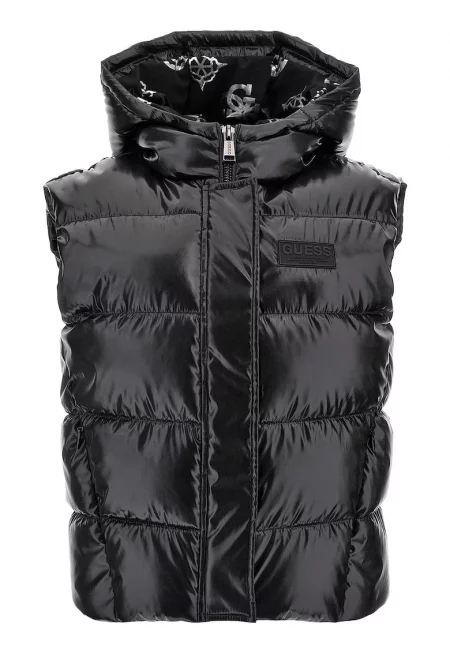 Капитониран елек с качулка