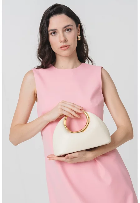 Кожена чанта Calino - Мръснобял