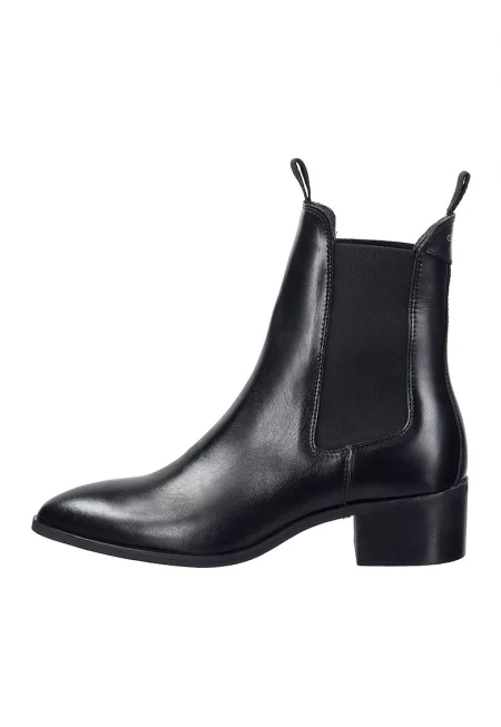 Кожени боти Chelsea с масивен ток