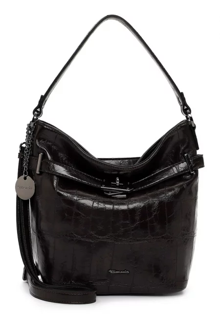 Лачена чанта - Тъмнокафяв