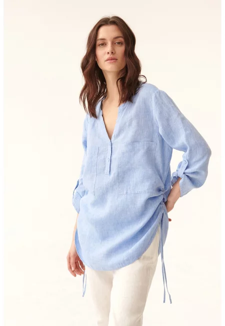 Ленена туника - Светлосин
