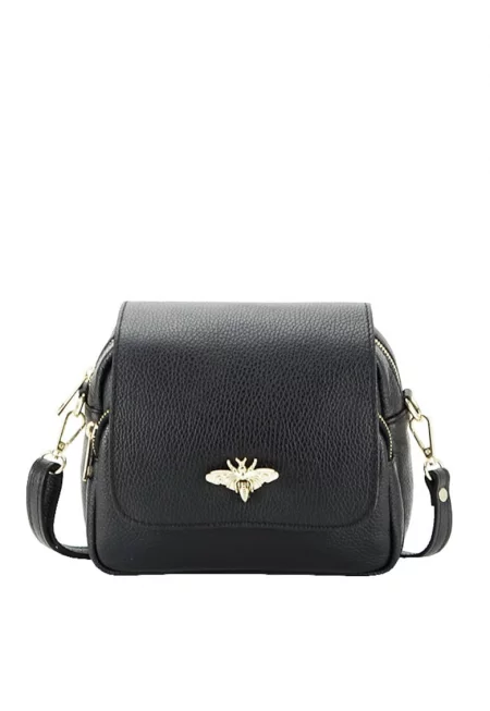 Малка чанта от естествена кожа 1502 122 Черна 13510 - Черен