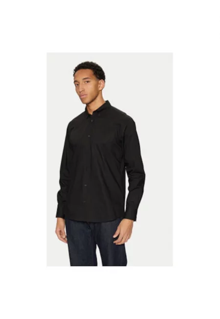 Мъжка риза -  304520884 - Памук - Черен