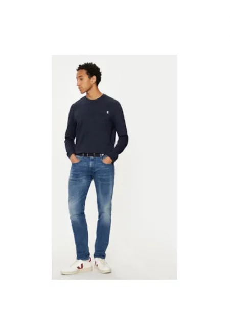 Мъжка тениска - US Polo Assn. - 304796470 - Памук - Син