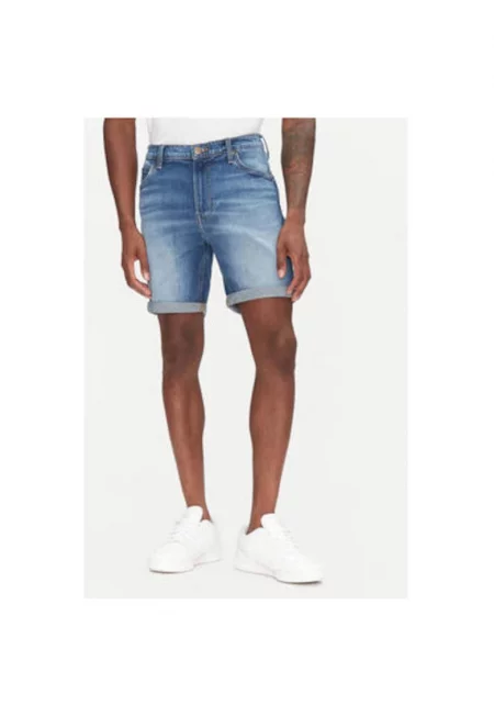 Мъжки дънкови шорти  112363925 - памук - син