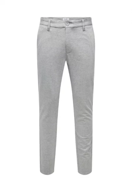 Мъжки панталон -  208502894 - Полиестер - Сив