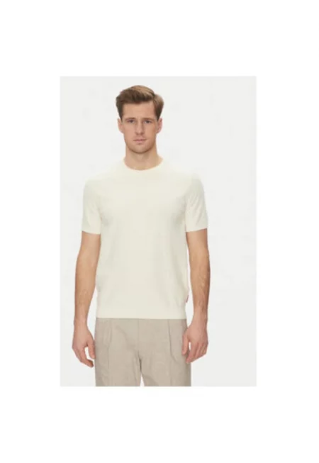 Мъжки пуловер  памук - бежов - Бежов