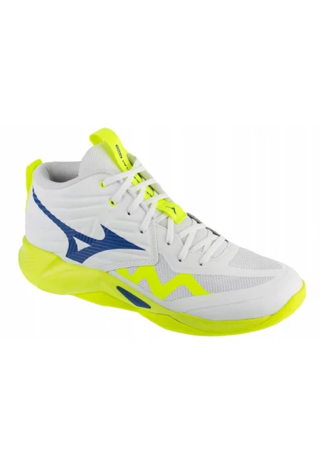 Мъжки спортни обувки  Wave Momentum Pro Mid - мрежа - бял/жълт