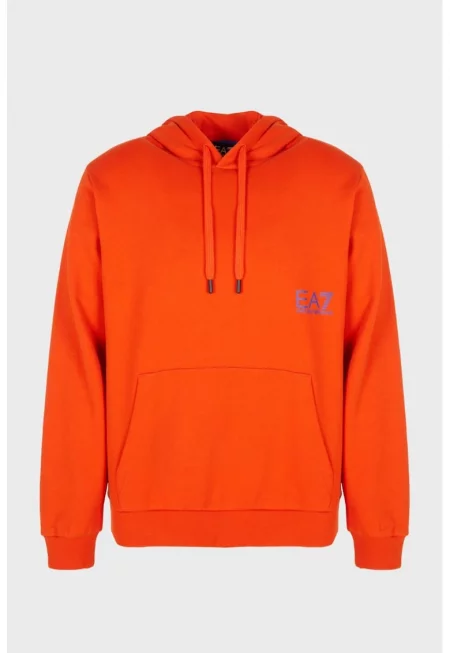 Мъжки суичър  M HOODIE RN OVERSIZE FLOCK LOGO BACK - Памук - Оранжев -