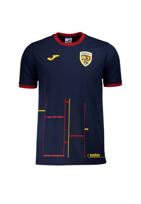 Официална фланелка с къс ръкав на румънския национален отбор AH10601A3121 -  тъмносиньо
