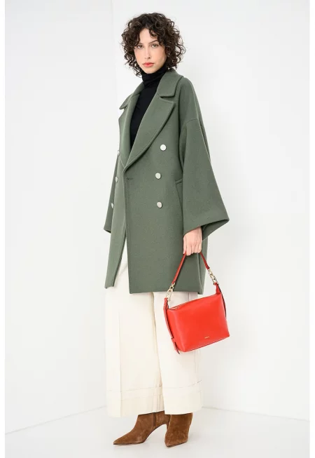 Палто Saveria с разкроени ръкави - Зелен